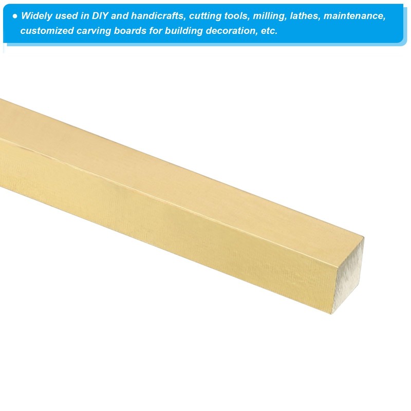 PATIKIL 3/8 x 3/8 x 8" C360 Brass Square Bar,