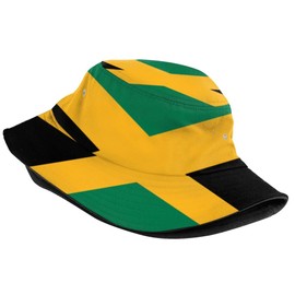 Jamaican Flag Bucket Hat for Men Women Fashion Patriotic Hats Jamaica Fisherman Hat Outdoor Summer Sun Protection Travel Hiking Caps