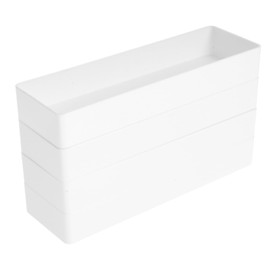 Parliky 4pcs Space-saving Drawer Organiser Divider Plastic Desk Organiser for Home Office