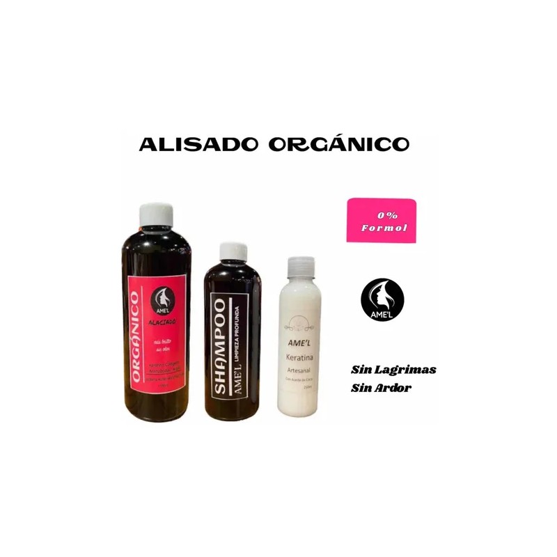 Kit Alisado Orgánico. Sin Formol. 1 Lt
