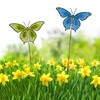 Metal Garden Stakes Spring Yard Sign Decorative Plant Stake Lawn