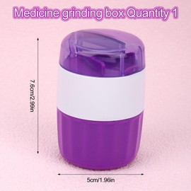 3-in-1 Pill Crusher, Portable Travel-Friendly Design Cutter & Grinder with Stainless Steel Blades 3 Compartment Pill Crusher for Small/Large Vitamins & Tablets