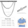 OUMI Miami Cuban Chain Necklace for Men/Women,316L Stainless Steel 5/7MM