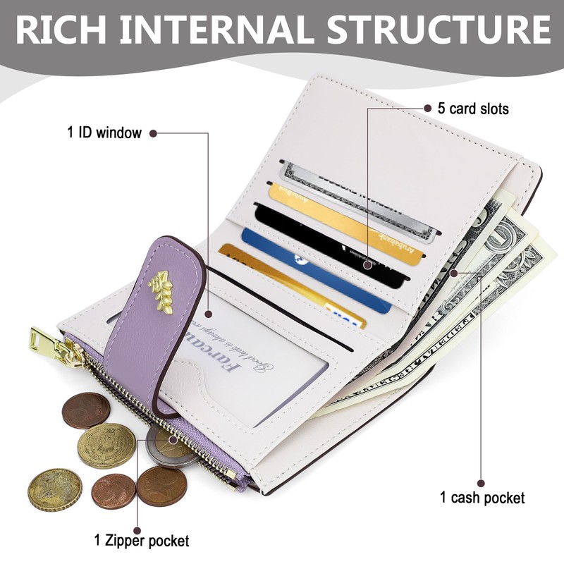 Farcauo Womens Wallet with RFID Cute Small Wallets for Women