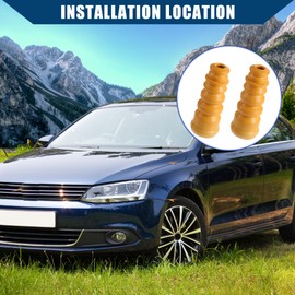 Hihaha 1J0512131 Suspension Bump Stop for Volkswagen Jetta 2002-2005 / Rear/Durable Rubber / 1 Pair