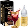 48PCS Plastic Wine Glasses with Gold Rim, 6 Oz Stemmed