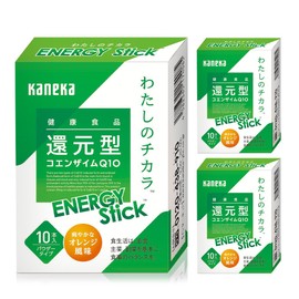 わたしのチカラ ENERGY Stick 正規品 10本×3個組（約30日分）還元型コエンザイムQ10 パウダータイプ オレンジ風味 水なしで飲める 国内製造