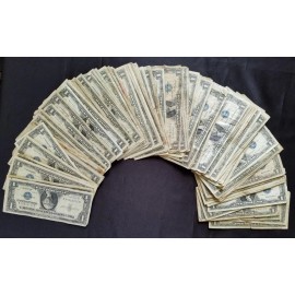 ONE (1) Well Circulated $1 Silver Certificates Note 1935 1957 - Old US Currency