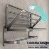 BOZWELL Bathroom Lavatory Towel Rack with Two Towel Bars,24-Inch Towel