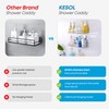 KESOL Adhesive Shower Caddy Shower Shelf Organizer for Bathroom Organization