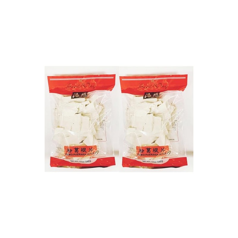 Dried Pueraria Root Slices, 12 oz, 340g, Pack of 2
