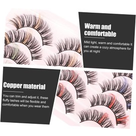 FOMIYES 5sets Fake Eyelashes Natural Look Girls Eyelash Extension Supplies Style Light Weight 10pairs*5