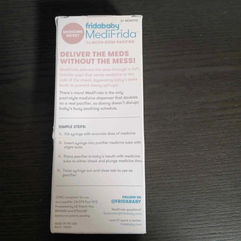 Fridababy Medifrida the Accu-Dose Pacifier Lot of 2