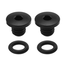 YINETTECH 2 Sets TC4 Titanium Disc Brake Bleed Screws with O-Rings M5x8.5mm Compatible with Shimano M985/M988/M9020 Hydraulic Caliper Y8RM98010 Black