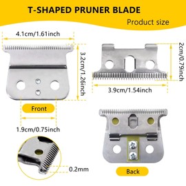 WELURE T Blades Fits Fit for Andis T/G/GO/GTO/GTX/Headliner LS2/ LS3 Replacement - Pack of 2