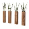 Mokof 4 Pack Wooden Wall Planters with Fake Eucalyptus Stems,