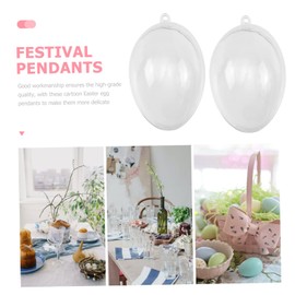 TOPPERFUN 12st Transparente Eierschachtel Haushaltswaren Transparente Füllbare Ornamente Osterdekoration Weihnachtsdekorationen Wohnakzente Ostereier 8cm Füllstoff Plastik