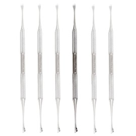 Professional Dental Tarter Scraper Tool - Set of 6 Dental Picks, Double Ended Tartar Remover for Teeth, Plaque Remover, Tooth Scraper - Added Tooth Cleaning at Home - 100% Stainless Steel, 6.5" Length