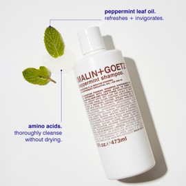 MALIN+GOETZ Shampoo Clarifying Peppermint | Daily Cleanser with Amino Acids | Vegan, Sulfate-Free & Unisex (8 Fl Oz)