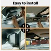 HmmtyRack Rear View Mirror, Chrome Anti-glare Panoramic Rear Mirrors Universal