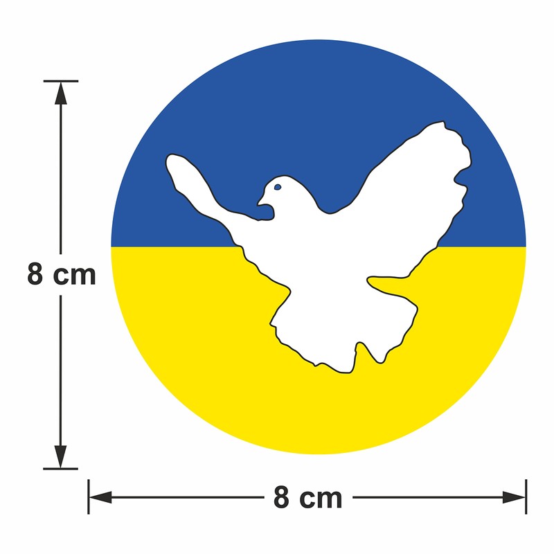 Generisch Flag Sticker Ukraine Peace Peace Dove Peace Dove 8