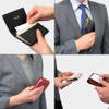 CLuaR Business Card Holder, Genuine Leather, Holds 50 Cards, Leather,