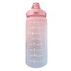 2L 67oz Water Bottle with Motivational Time Marker with Straw