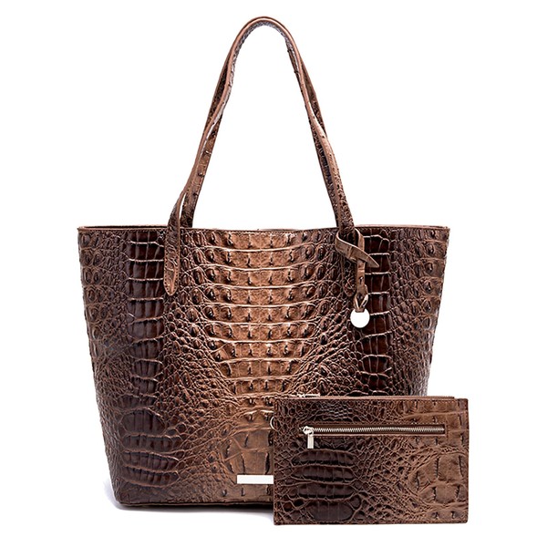 Makcr Joacbv Women Embossed Pattern Tote Top Handle Handbags Wallet