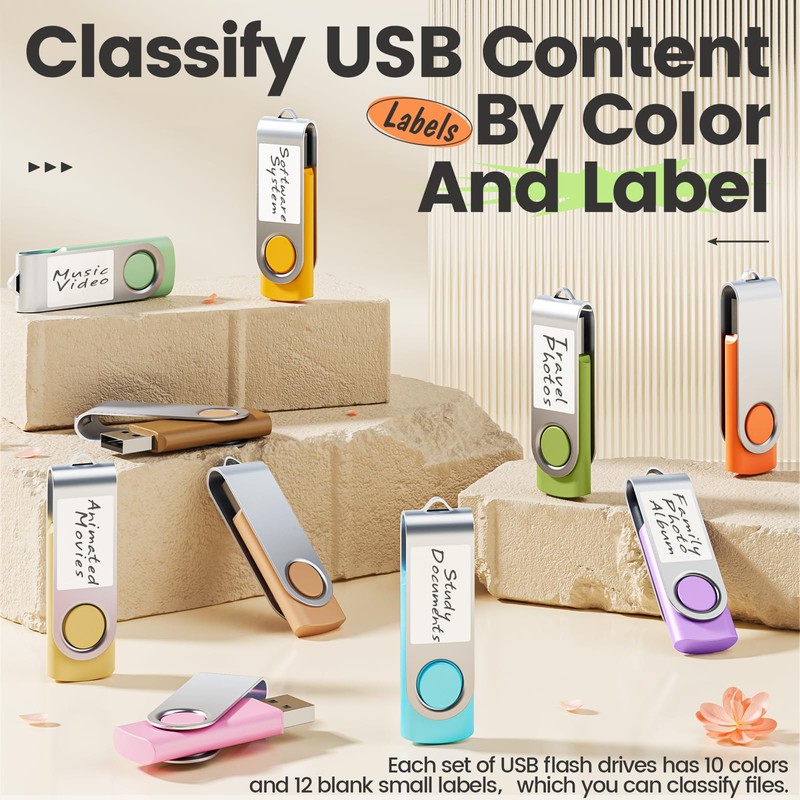 Uflatek USB Sticks 32GB USB 3.0 Memory Stick Pack of