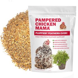 Pampered Chicken Mama Backyard Chicken Molting Supplement: Fluffiest Feathers Ever Backyard Chicken Feed and Supplies for Hens (6 Pound Economy Size)