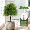 28" Artificial Cedar Topiary Ball Trees, 2 Pack Fake Plants