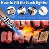 Butane Torch Lighter,Windproof Refillable Kitchen Cooking Torch,Adjustable Flame Solar Beam