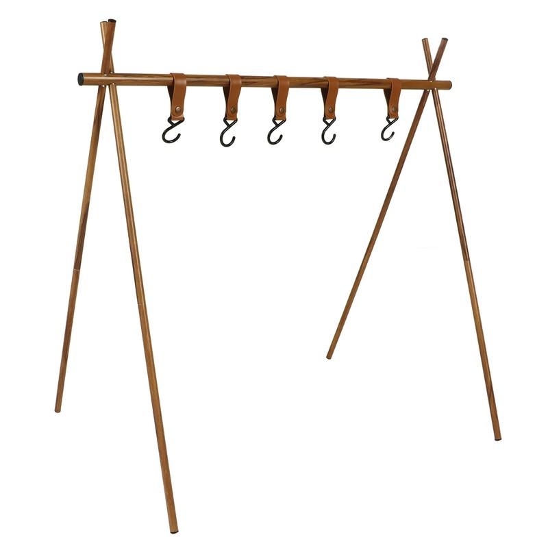 Camping Hanging Rack Portable Foldable Tripod Shelf for Light Tools