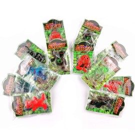 12 x slime animals, sticky slime figures, sticky figures, party bags, 5 cm, material like clapping hand STUWU