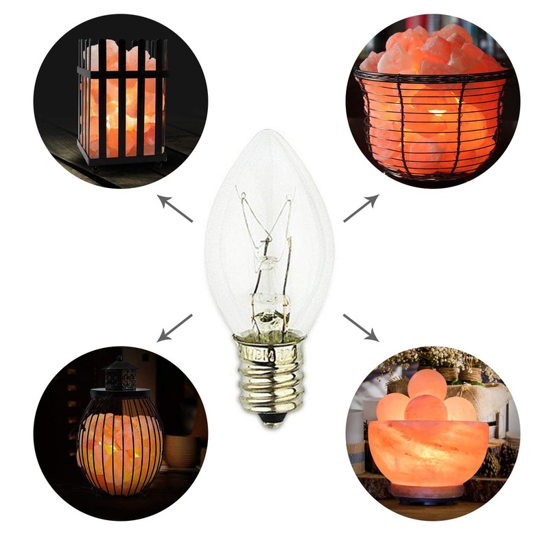 Himalayan Glow Salt Lamp Bulbs 6 Pack + 2 FREE
