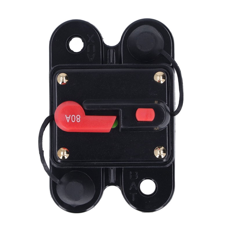 Circuit Breaker Manual Reset 1/4in Overcurrent Protection DC 12‑48V for
