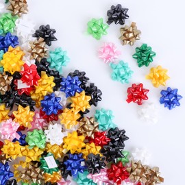 240Pcs 1IN Small Star Bows for Gift Wrapping and Presents,Multiple coClour Christmas Bows,for Parties, Birthdays, Weddings or Other Holidays. (Style-2)