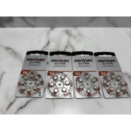 Rayovac Extra Hearing Aid Batteries Size 312 (Set of 4 pkg)