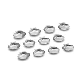 Outset 76494 All Purpose Grillable Stainless Steel Sea Shells, Set of 12