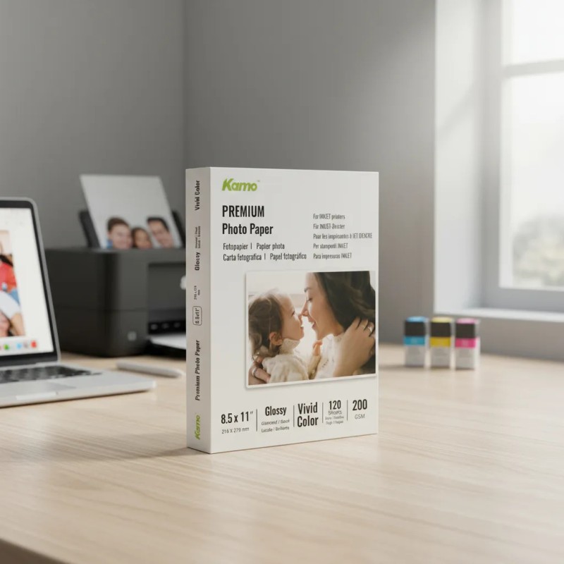 Kamo Carta Papel Fotográfico Glossy De 200gr 120 Hojas Color