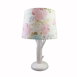 Levtex Baby Malia - Night Owl Table Lamp and Shade - Floral - Nursery Accessories - Measurements: 22 in. high and 6 in. Diameter