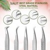SIALIT Lash Tweezers for Classic & Volume Lashes, Pack of