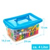 Children's Storage Boxes with Lid and Handle 4 Litre Transparent