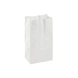 Perfect Stix 4lb Kraft White Paper Bags - Pack of 50 Count (Kraft White Bag 4lb-50CT) White in Color.