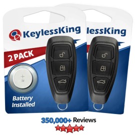 KeylessKing* 2x Keyless Entry Remote Car Key Fob for Ford C-Max Fiesta Focus KR55WK48801