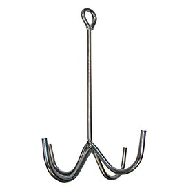 Intrepid International Chrome Finish 4 Prong Horse Tack Cleaning Hook - Robust Equestrian Gear Organizer with Impressive Weight Capacity and Corrosion Resistance