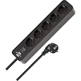 Brennenstuhl Super-Solid Power Strip, black, 1153250000