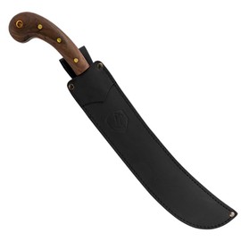 Condor Tool & Knife Golok Heavy Duty Machete with Leather Sheath - 1075 High Carbon Steel - Hand Crafted Leather Sheath - Tactical Machete - 0.2in Thick - 14.5in Blade - 30.7oz