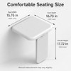 Wall Mounted Folding Shower Seat, White