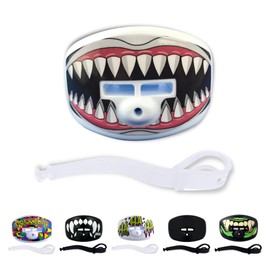 DAMAGE CONTROL Pacifier Mouthpiece – Football Mouthguard with Helmet Strap, Protects Teeth, Jaw & Mouth – Mouth Piece for Sports, No Boiling, Allows Airflow – Gear for Adults & Youth (Jawsome 2.0)